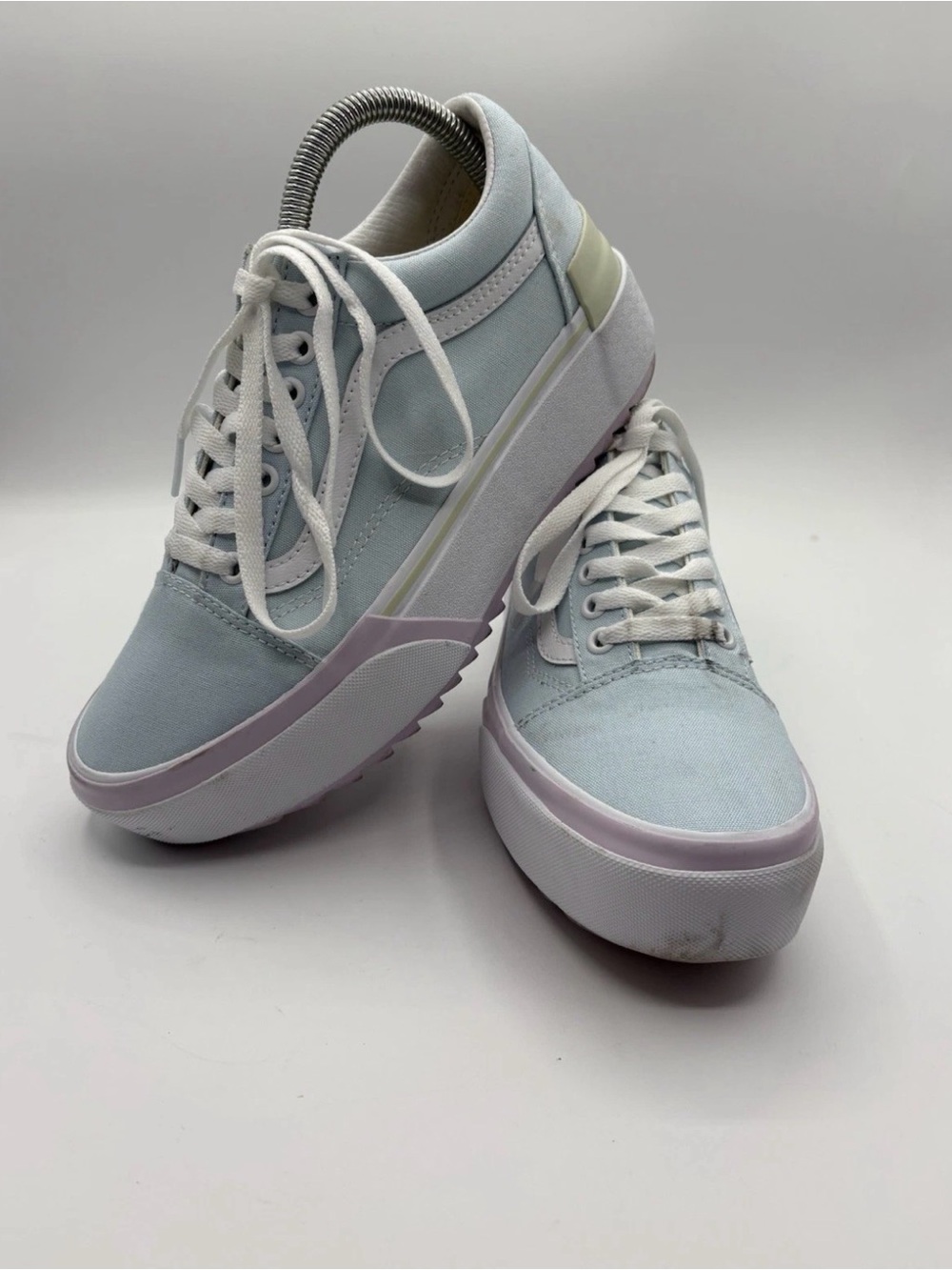 Vans Old Skool Stacked Platform Women's Size 8 Shoes Sneaker Pastel Blue